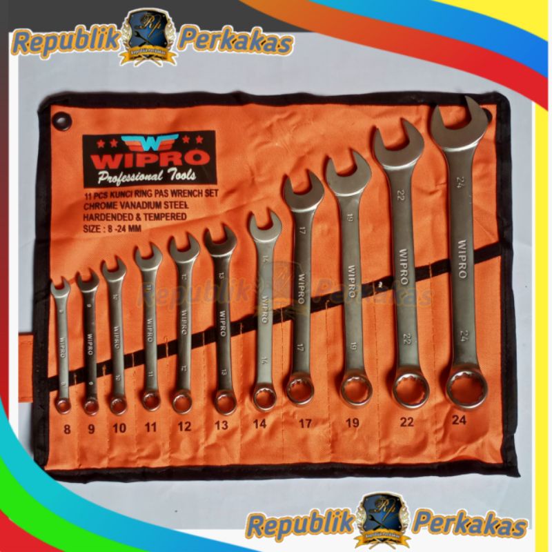 Wipro Kunci Ring Pas Set / Combination Wrench 11pcs