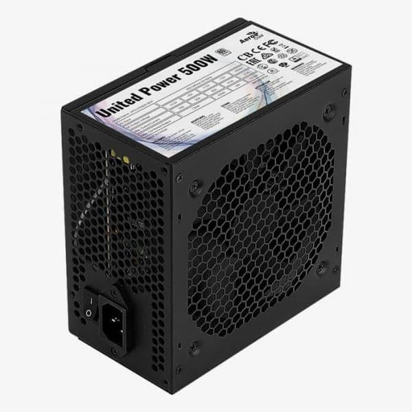 Aerocool United Power 500W 80+ PSU Pure Power Supply Flat Cables