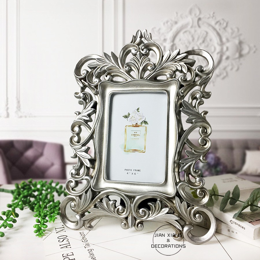 EL#PFSIL Photo Frame Love Design Photo Frame Picture Frame Art Desk Decor Bingkai Photo Kekinian / A