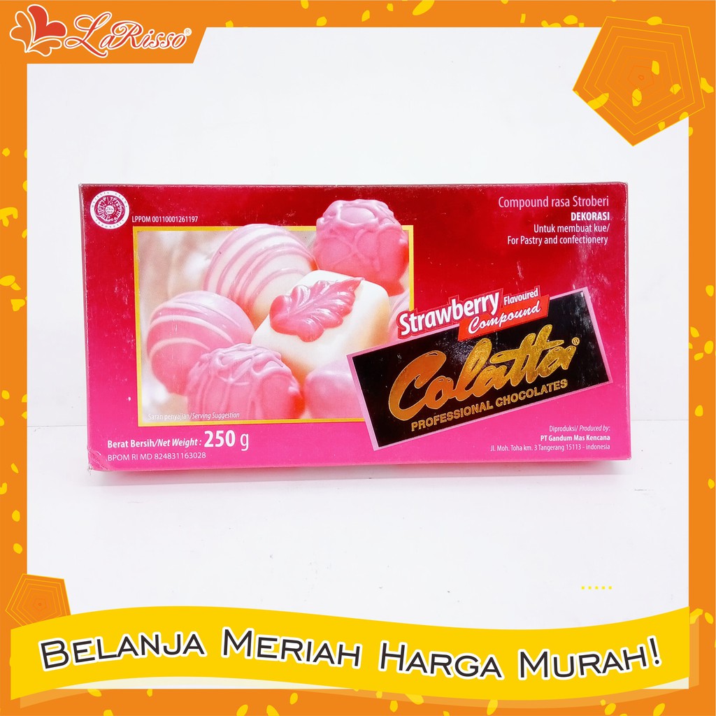 

COLATTA COKELAT BATANG STRAWBERRY COMPOUND 250GR