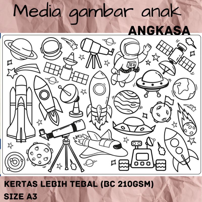 Media Gambar Anak A3 Tebal Media Mewarnai Anak