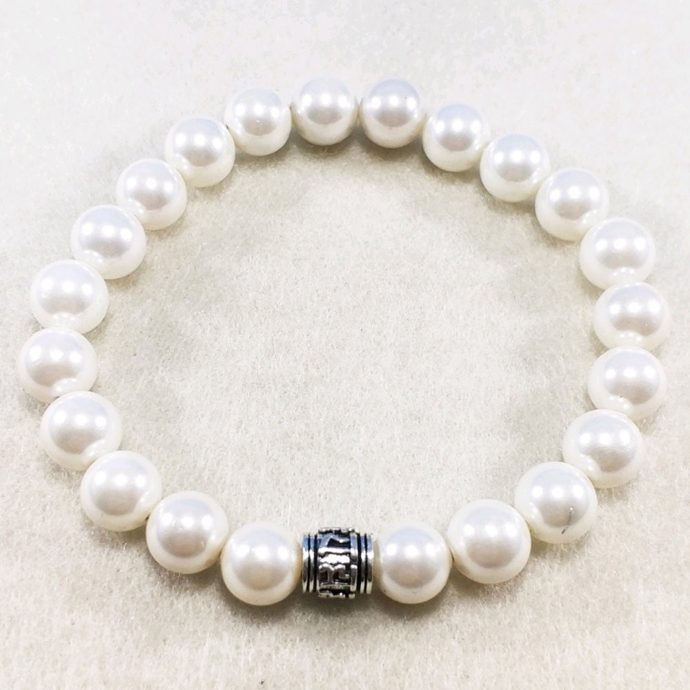 GELANG PEARL PREMIUM COLLECTION DENGAN ORNAMEN PERAK 925 MEWAH