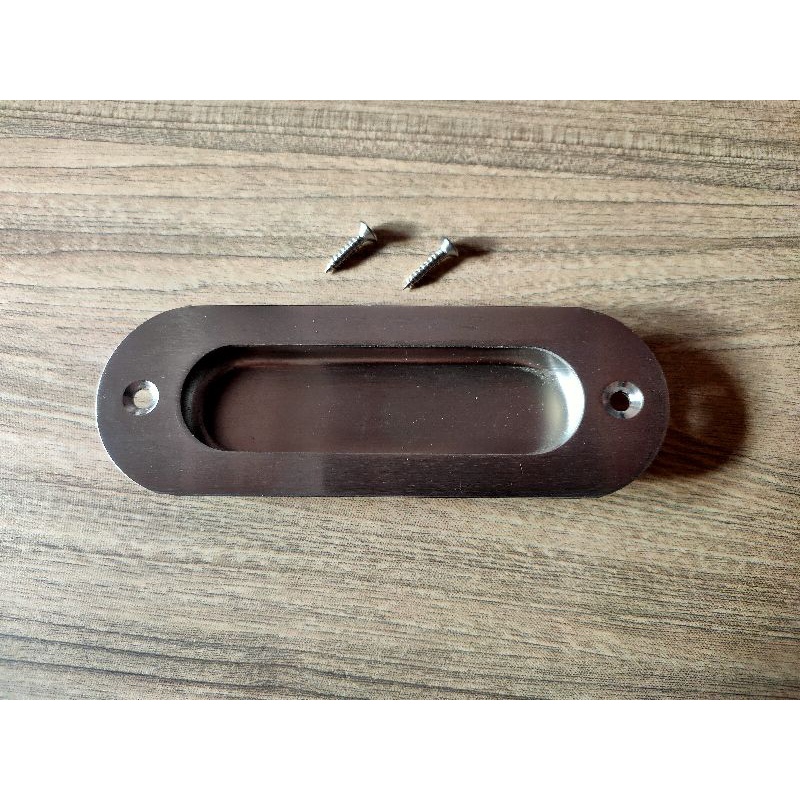 Handle Tanam Oval Stainless 4x12cm /Pcs Satuan