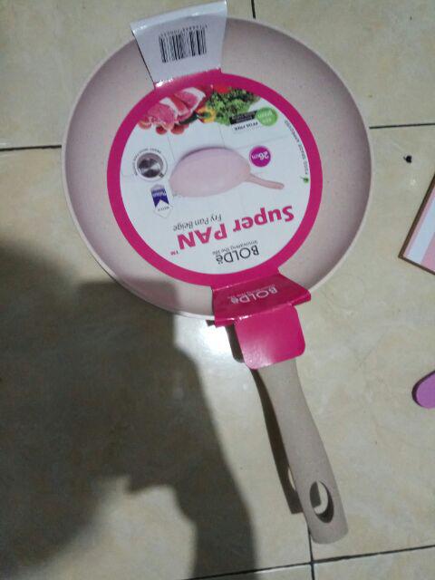 Bolde Pan Fry Pen Granite Ceramic Beige Panci Penggorengan Anti Lengket Wajan Granit Keramik 26 Cm