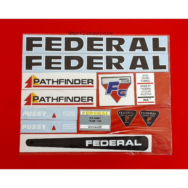 Stiker Sepeda Federal Pathfinder Pussy cat ss