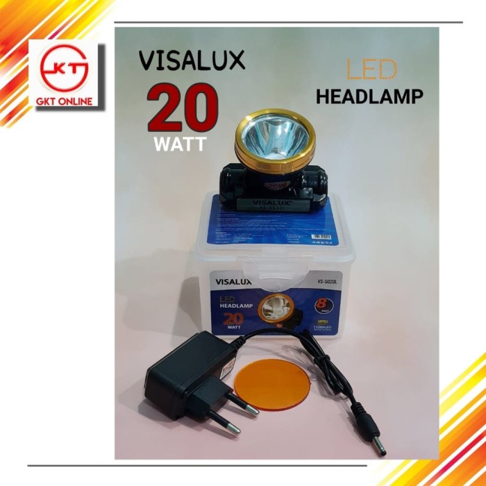 Senter Kepala Led / Headlamp Led Visalux(H4K8) Senter Kepala Cas 80W Super Terang / Senter Kepala PR