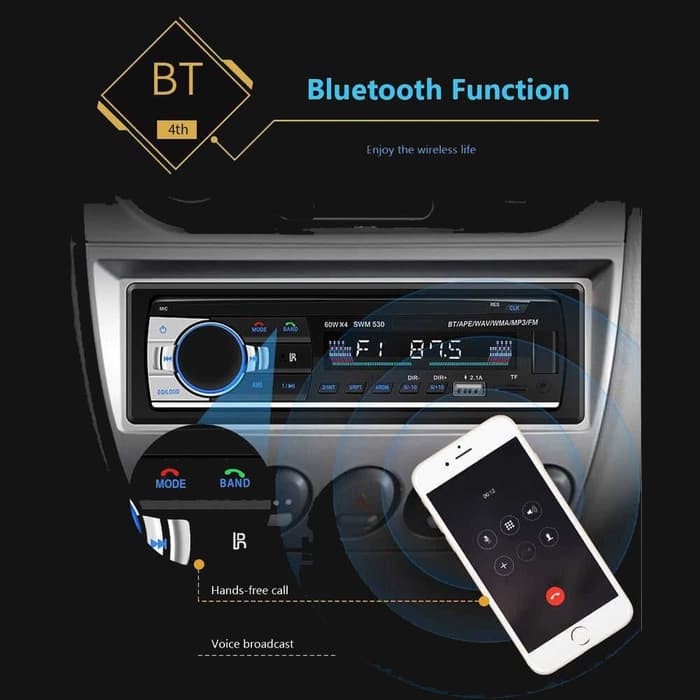 Tape Mobil Bluetooth MP3 MP4 Radio USB Tip Audio Universal