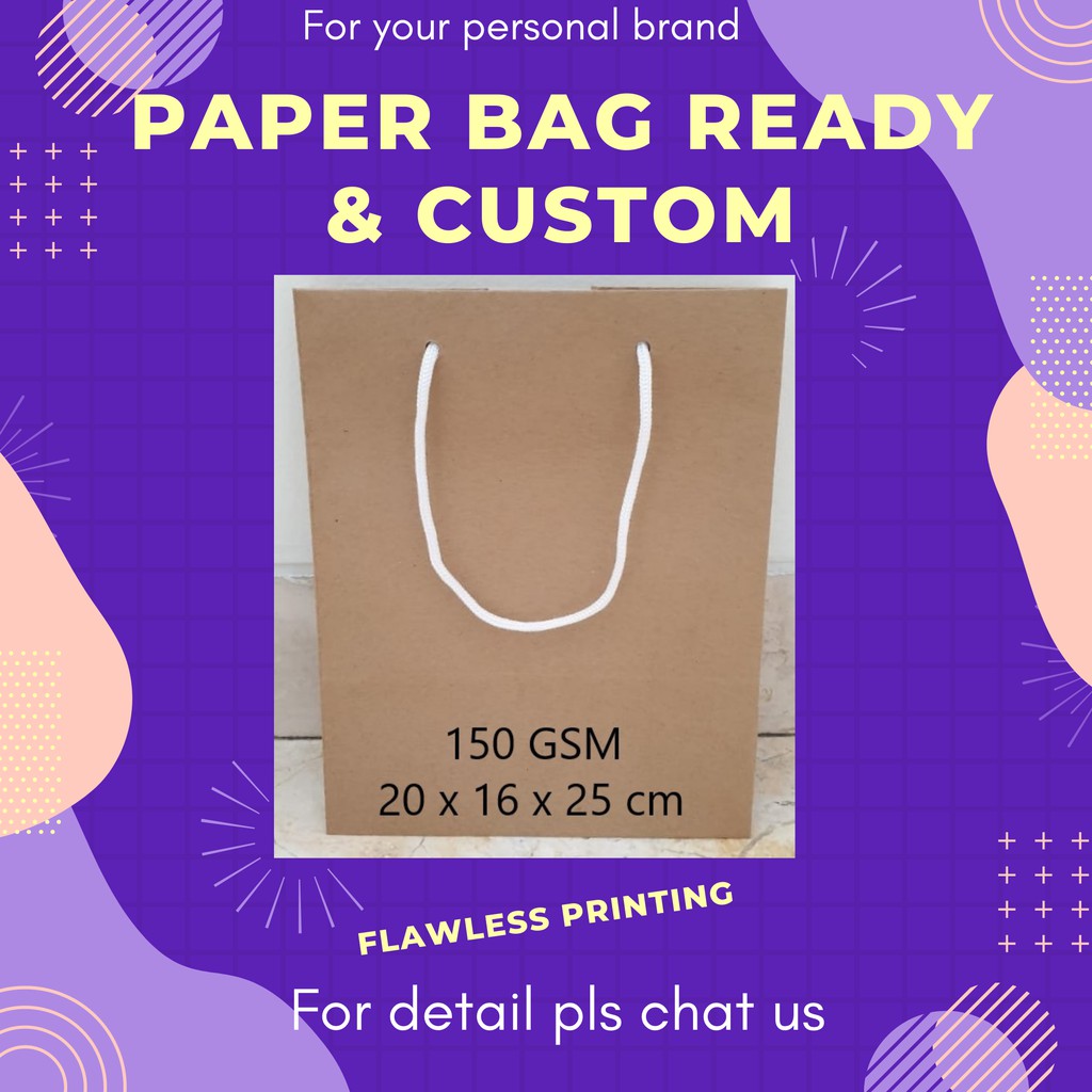 

Paper Bag / Goodie Bag Tebal (150 gram), BIG size (20x16x25 cm)