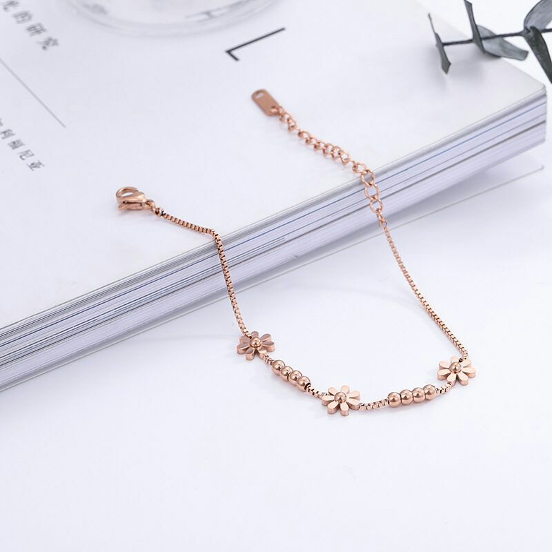 Gelang Tangan Titanium Daisy Anti Luntur