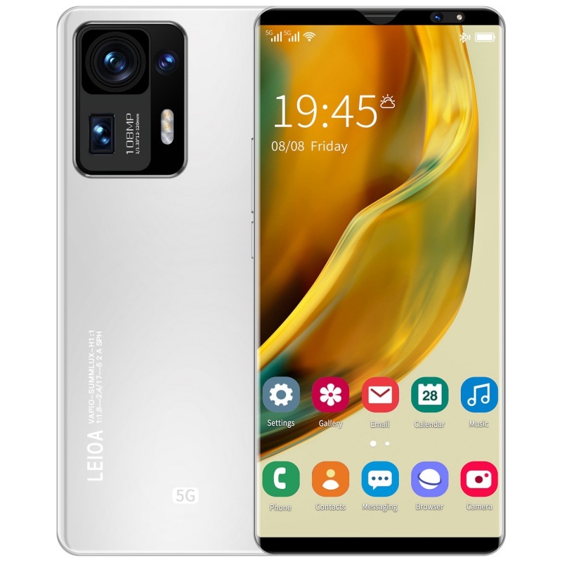 【Merek Baru HP】 Penjualan Panas Baru 5G Handphone Android MIX4 Smartphone Layar HD Dual SIM 6GB + 128GB/128GB Ponsel Android Lainnya-White