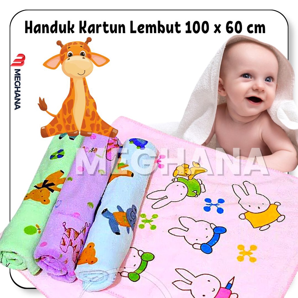 1 potong Handuk bayi microfiber warna