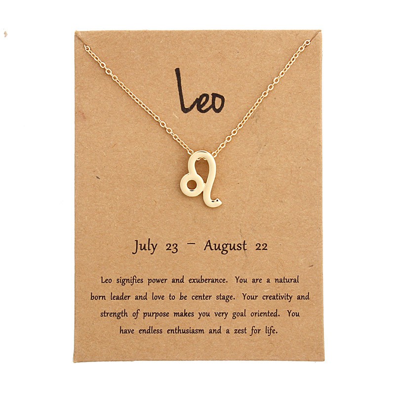 Kalung wanita zodiak simbol model korea terbaru cantik imut lucu bagus untuk hadiah ultah dan anniv