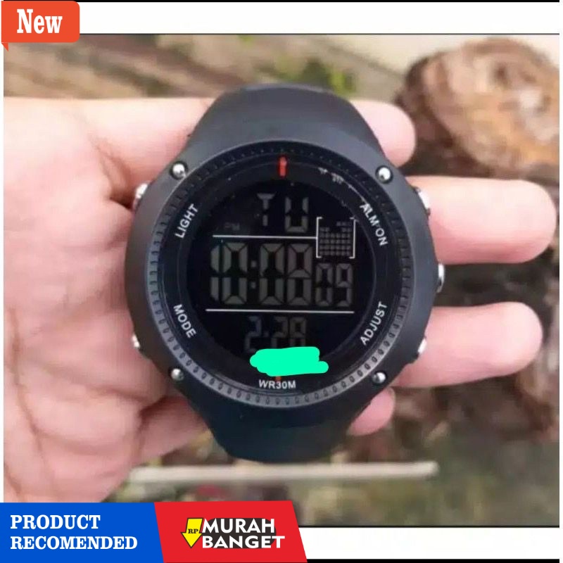 Jam digital pria terbaik- cod-Jam Tangan Pria Digital Outlander Full black