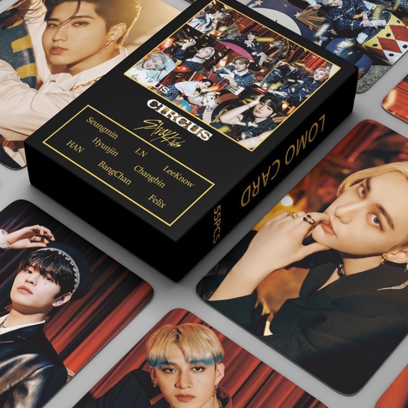 55pcs Kartu Lomo Foto Album Kpop Stray Kids Sirkus ODDINARY No Easy Christmas