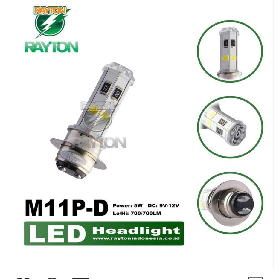 Lampu Led Motor Bebek H6 RTD M11P 4 Sisi Original RTD