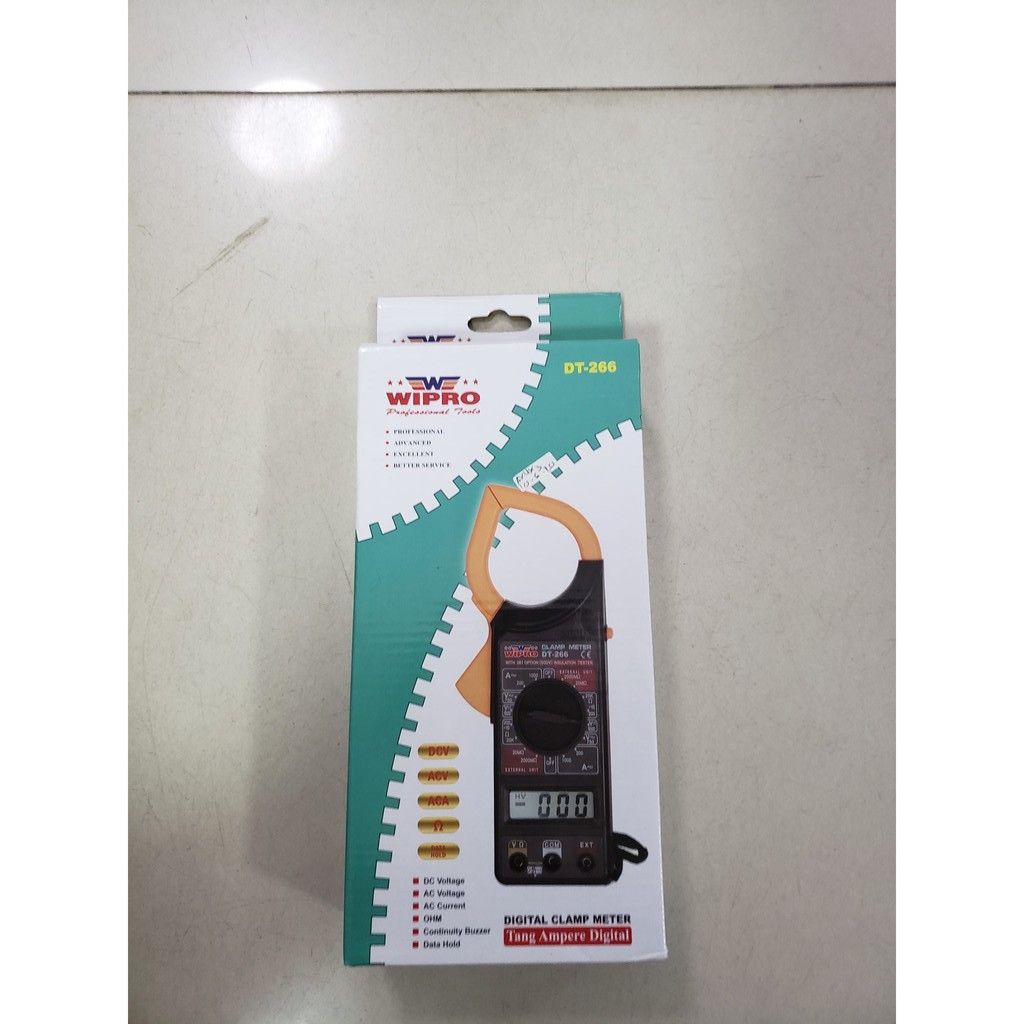 Tang Ampere Digital Wipro DT-266 / Alat Ukur Arus Listrik Digital  200-1000A Wipro DT-266