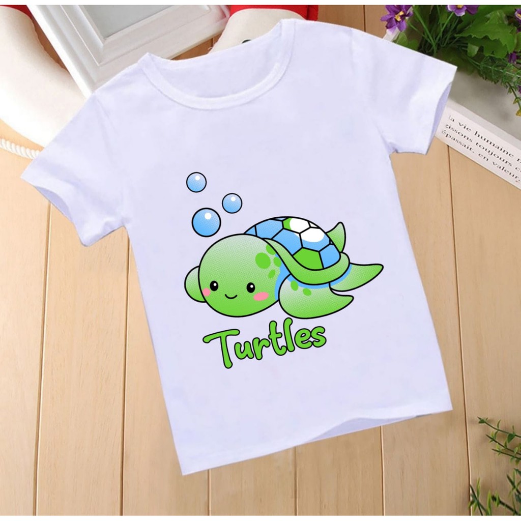 bisa COD / Asgard777 / KAOS ANAK MOTIF TURTLES / TERLARIS