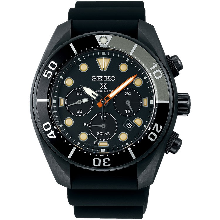 Seiko Prospex SSC761 SSC761J1 Jam Tangan Pria Solar Chronograph Diver Black Dial Strap Original