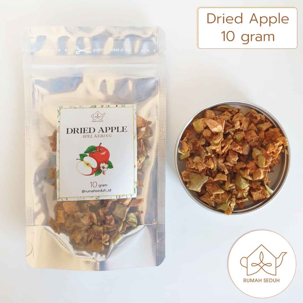 

10gr Apel Kering untuk topping teh, granola, kue - Dried Green Apple