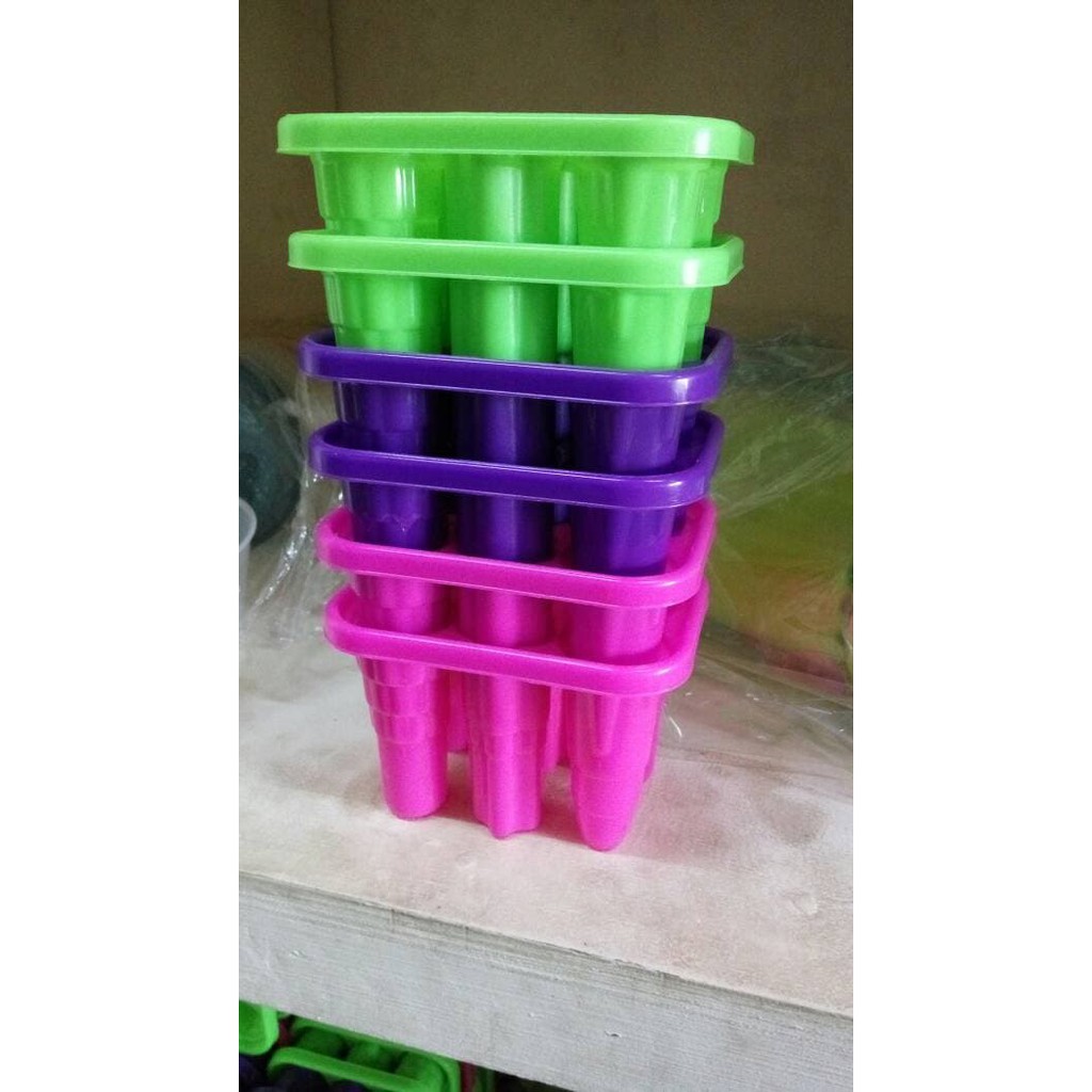 Cetakan Es Lilin / Lolly / Jelly Stik Motif  / Ice Tray Stick Cetakan Agar Isi 6 Stik / Agar