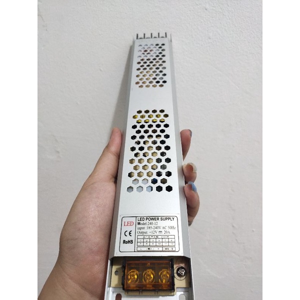 power supply slim 20A 240W DC 12V