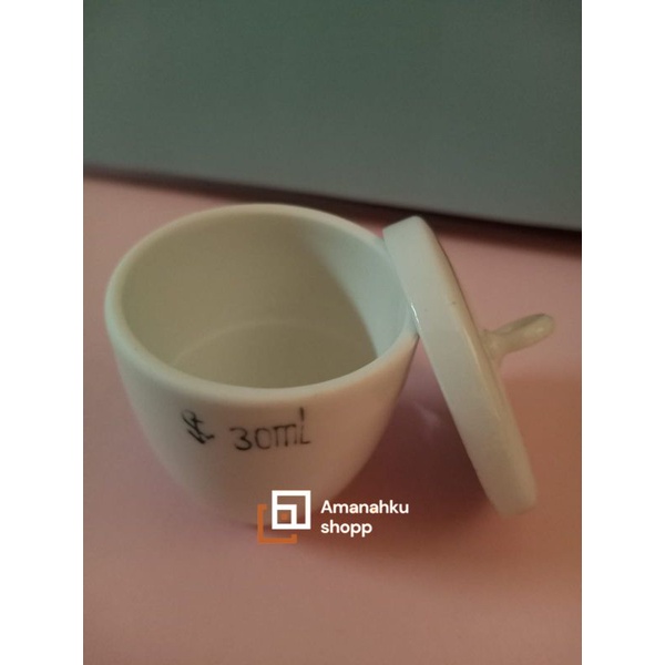 Cawan Crusible 30ml + Tutup l Cawan Krusibel