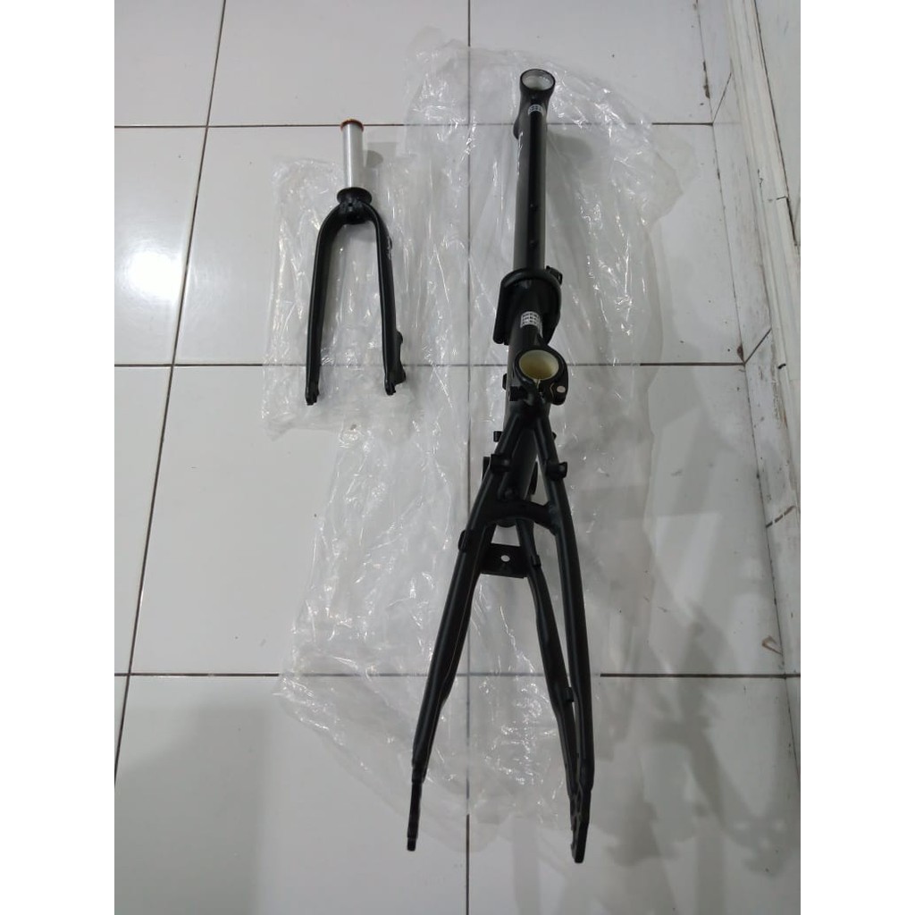 Frame Set FNHON BLAST Black Matte Discbrake 20 inch Db Sepeda Lipat Hitam Doff Alloy Disc brake