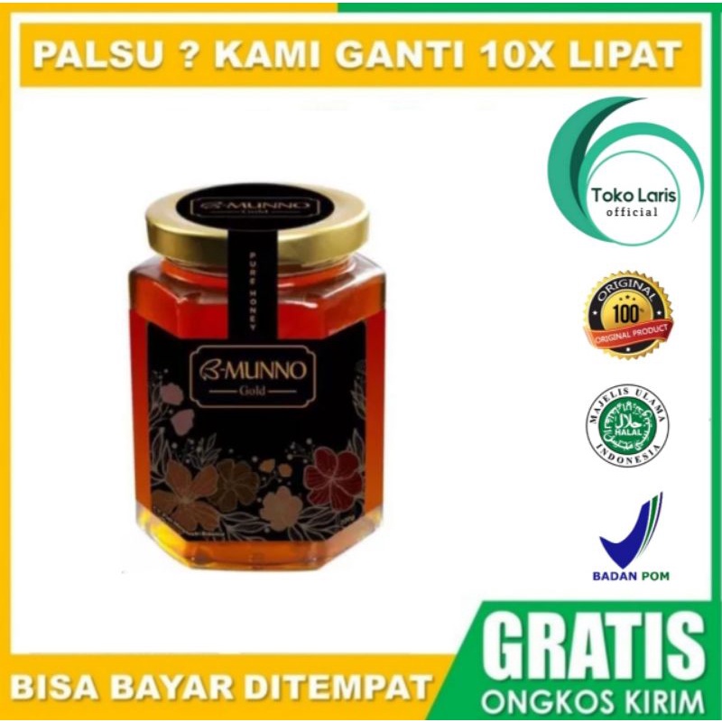 

Bmunno Gold Madu Murni Asli Royal Jelly Propolis dan Bee Pollen