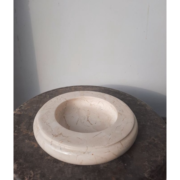 Asbak Rokok Marmer / Tempat Puntung Rokok Marmer / Diameter 18cm