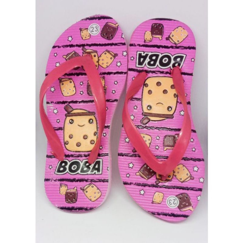 [Size 21-25] SANDAL BOBA SANDAL JEPIT ANAK PEREMPUAN 1-8 TAHUN MOTIF BOBA VIRAL / SANCU SANDAL LUCU ANAK CEWEK