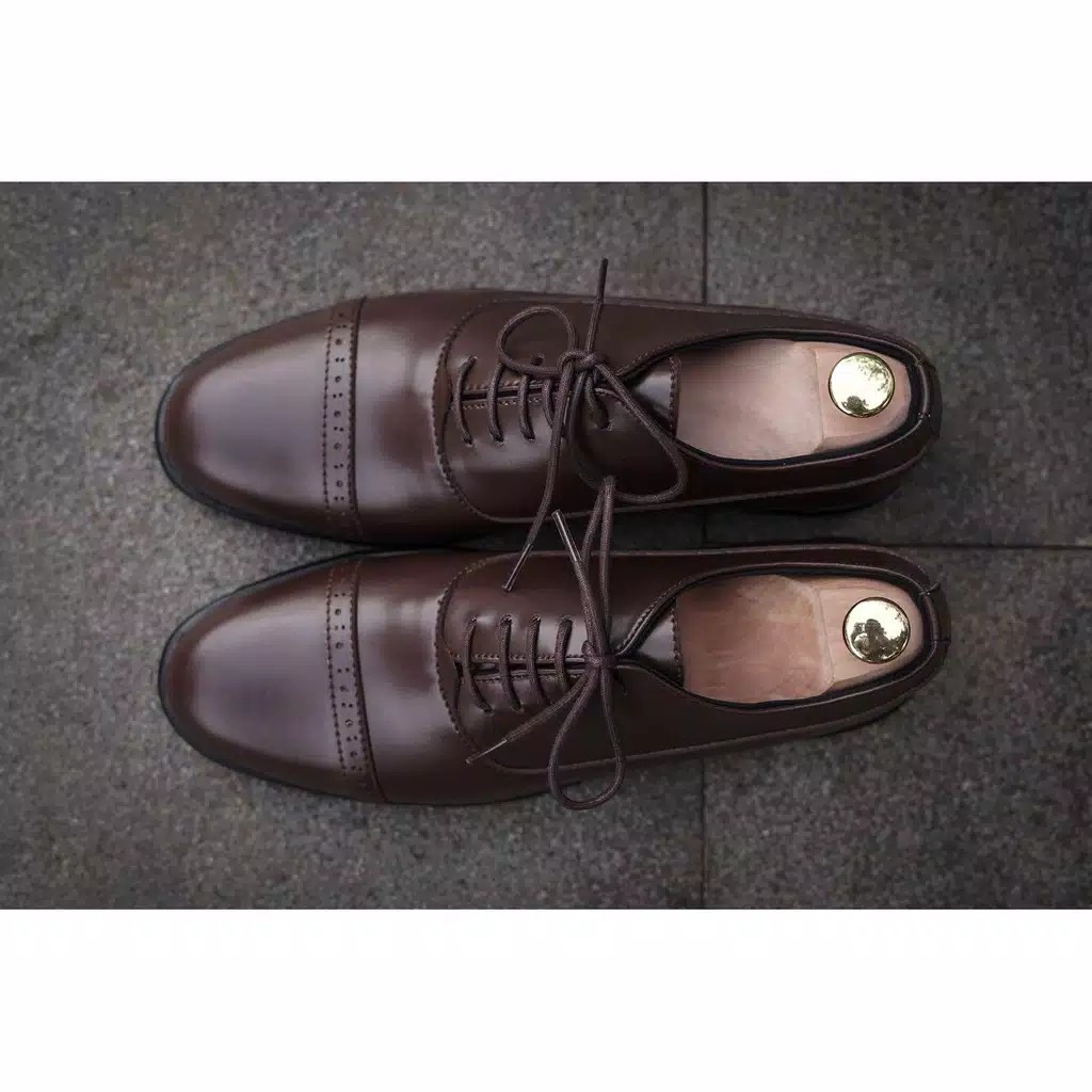 OXFORD CAPTOE BROWN |FORIND x Worka| Sepatu Pantofel Formal Kerja Kuliah Pria/Cowok/Men Ori Lokal