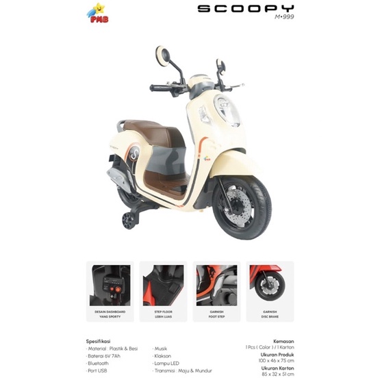 Motor Aki Anak PMB M-999 Scoopy New