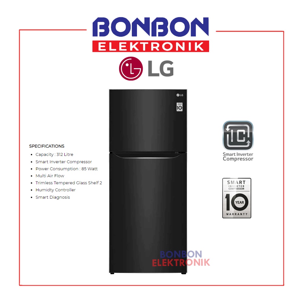 LG Kulkas 2 Pintu Tipe GN-B422SQCB / GNB 422 SQCB / GNB422SQCB