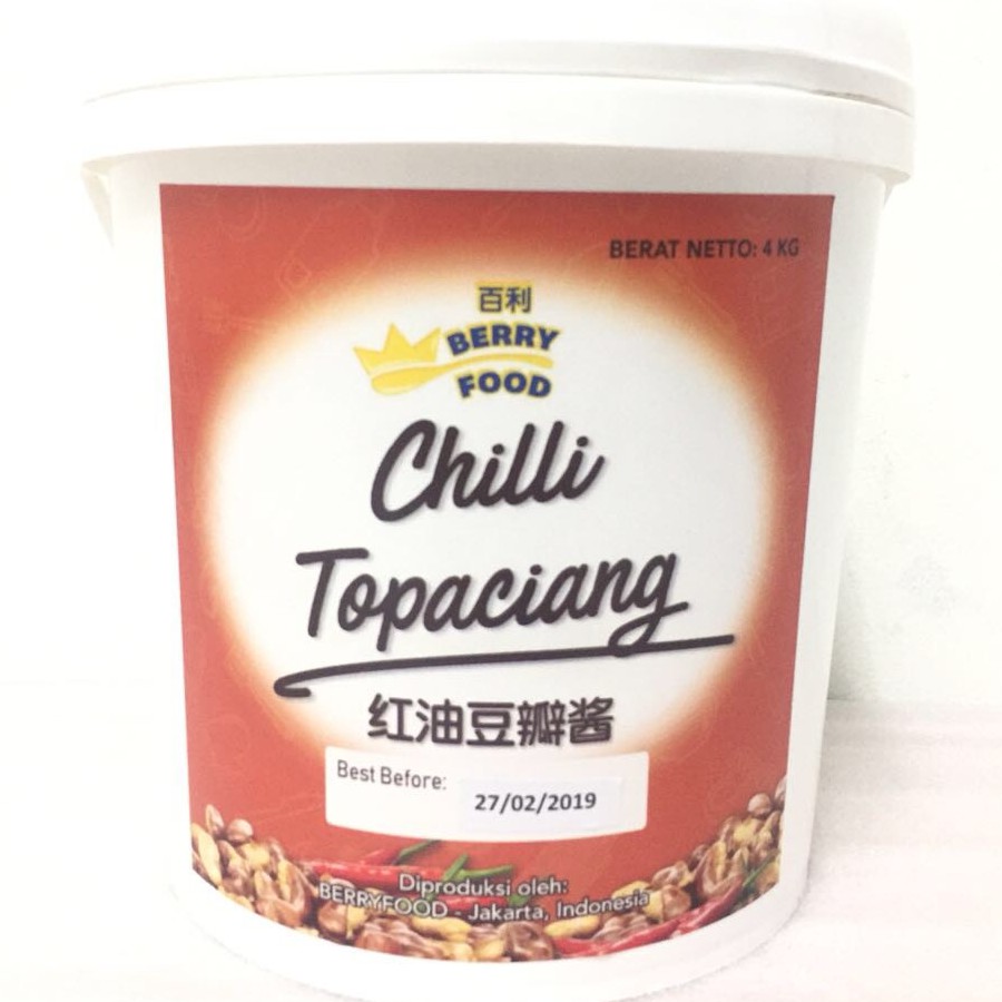 

Chilli Topaciang BERRYFOOD / Saos Tauco Doubanjiang / 豆瓣酱 4kg