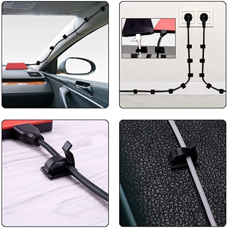 Klip Organizer Kabel Komputer / TV / Mobil / Kantor Multifungsi Adjustable