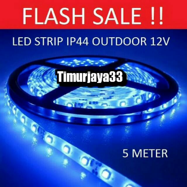 Lampu LED STRIP 3528 SMD 2835 IP44 IP 44 Blue outdoor ledstrip BIRU