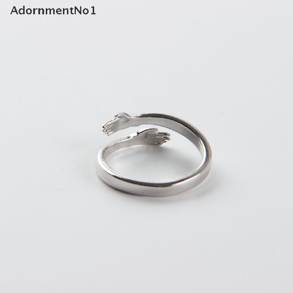 (AdornmentNo1) Cincin Terbuka Adjustable Motif Love Hug Untuk Perhiasan Wanita / Hadiah