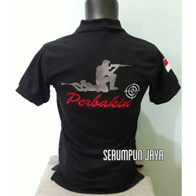 KAOS PERBAKIN GARUDA - KAOS KERAH PERBAKIN GARUDA HITAM ANTI MAINSTREAM FULL BORDIR