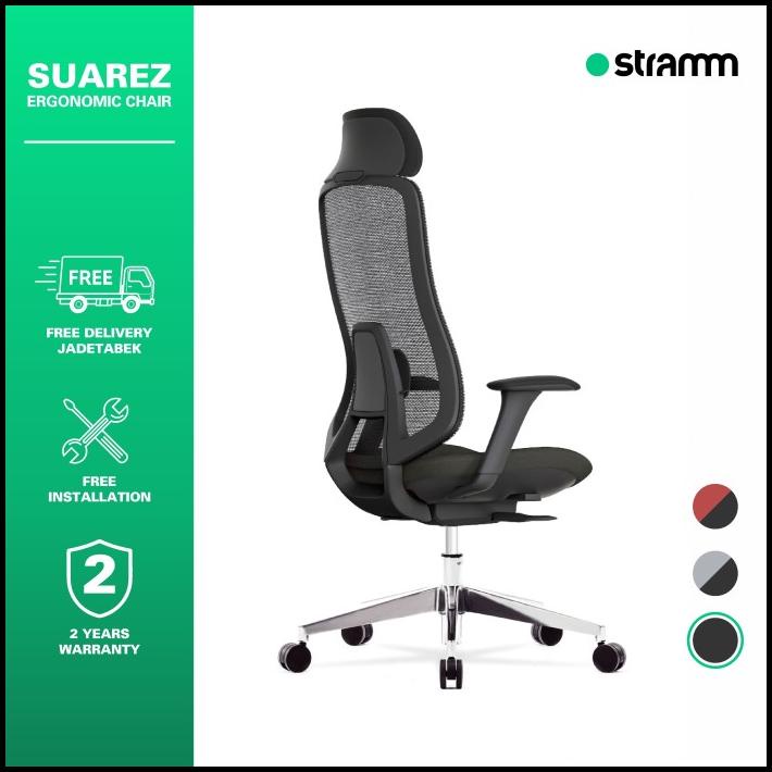 Kursi Kerja Ergonomis Stramm Suarez I With Alumunium Footbase