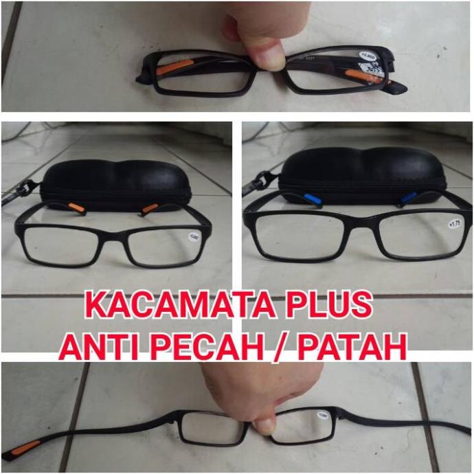 Kacamata baca PLUS (ANTI PATAH DAN PECAH)