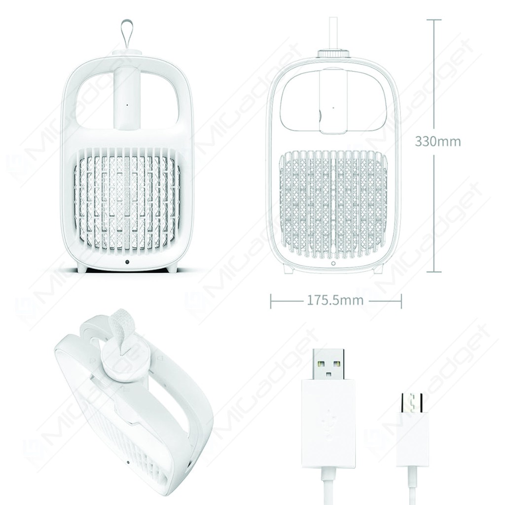 Yeelight 2-in-1 Mosquito Repellent Lamp Swatter Raket Nyamuk