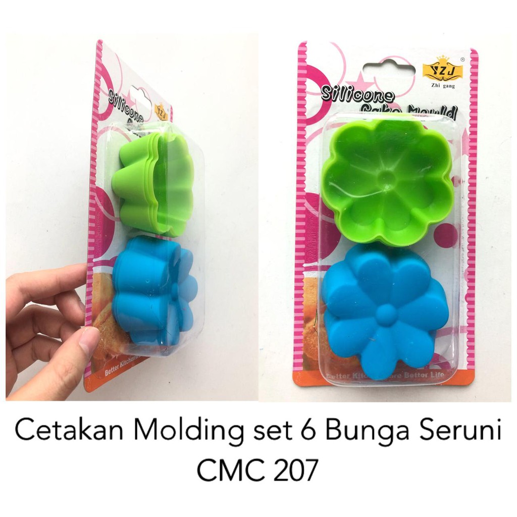 Cetakan Molding Set 6 Bunga /Kupu/Cetakan Molding Coklat / Cetakan Molding Kue /Silicone Cake Mould