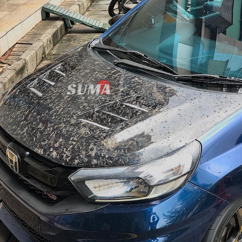 HOOD KAP MESIN HONDA BRIO, MOBILIO CARBON FORGED