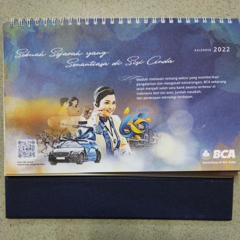 Kalender Meja tahun 2022 logo bank