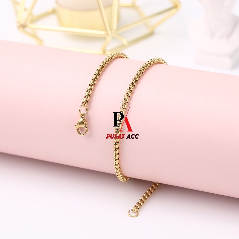 Rantai Kalung MCI Kalung Titanium Stainless 316L Premium Pria Wanita ROLO