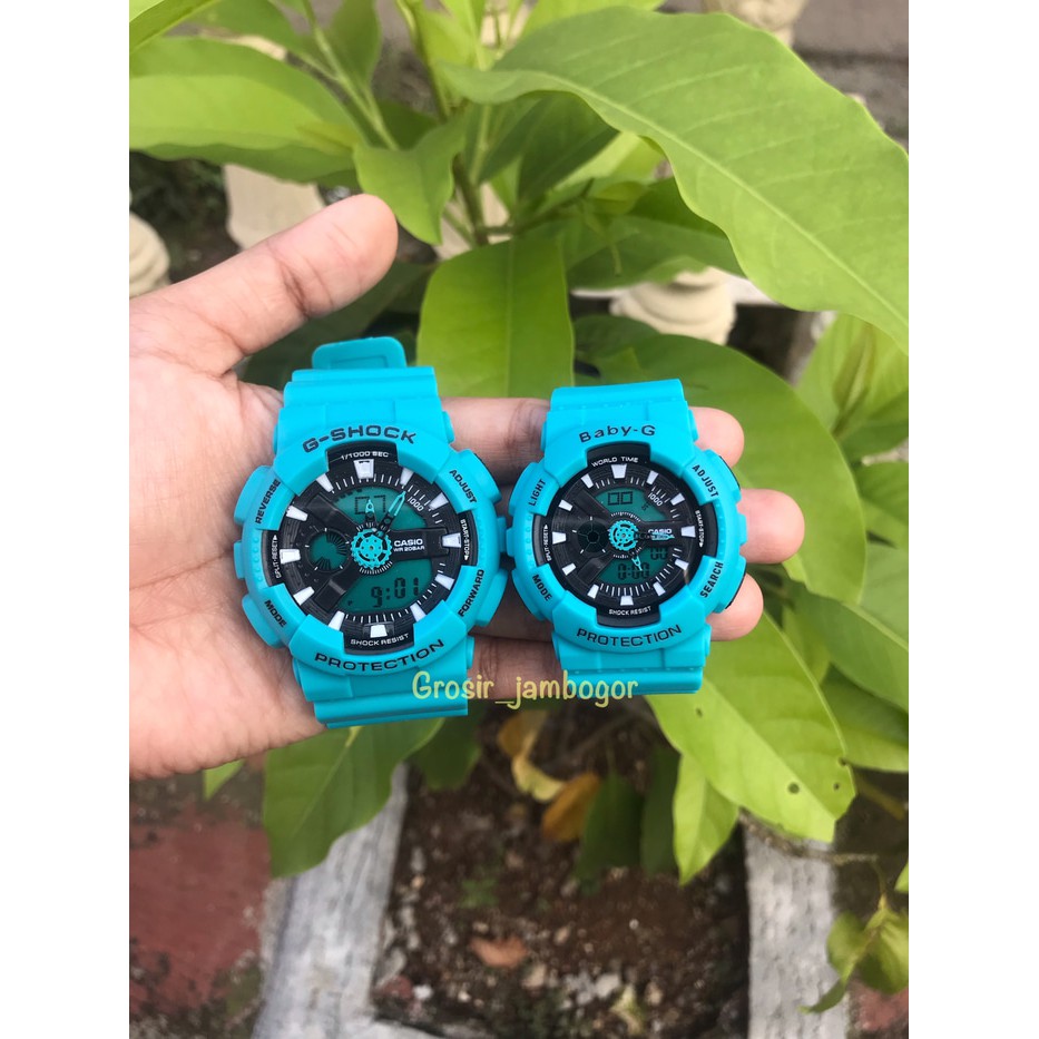 COUPLE SPORTY JAM TANGAN G SHOCK GA110 FULL TOSCA GA-110 BIRU Terbatas