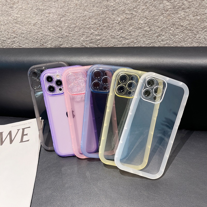 Case TPU Transparan Shockproof Multi Warna Permen Untuk iPhone 13 Pro max xr 11 12 xsmax