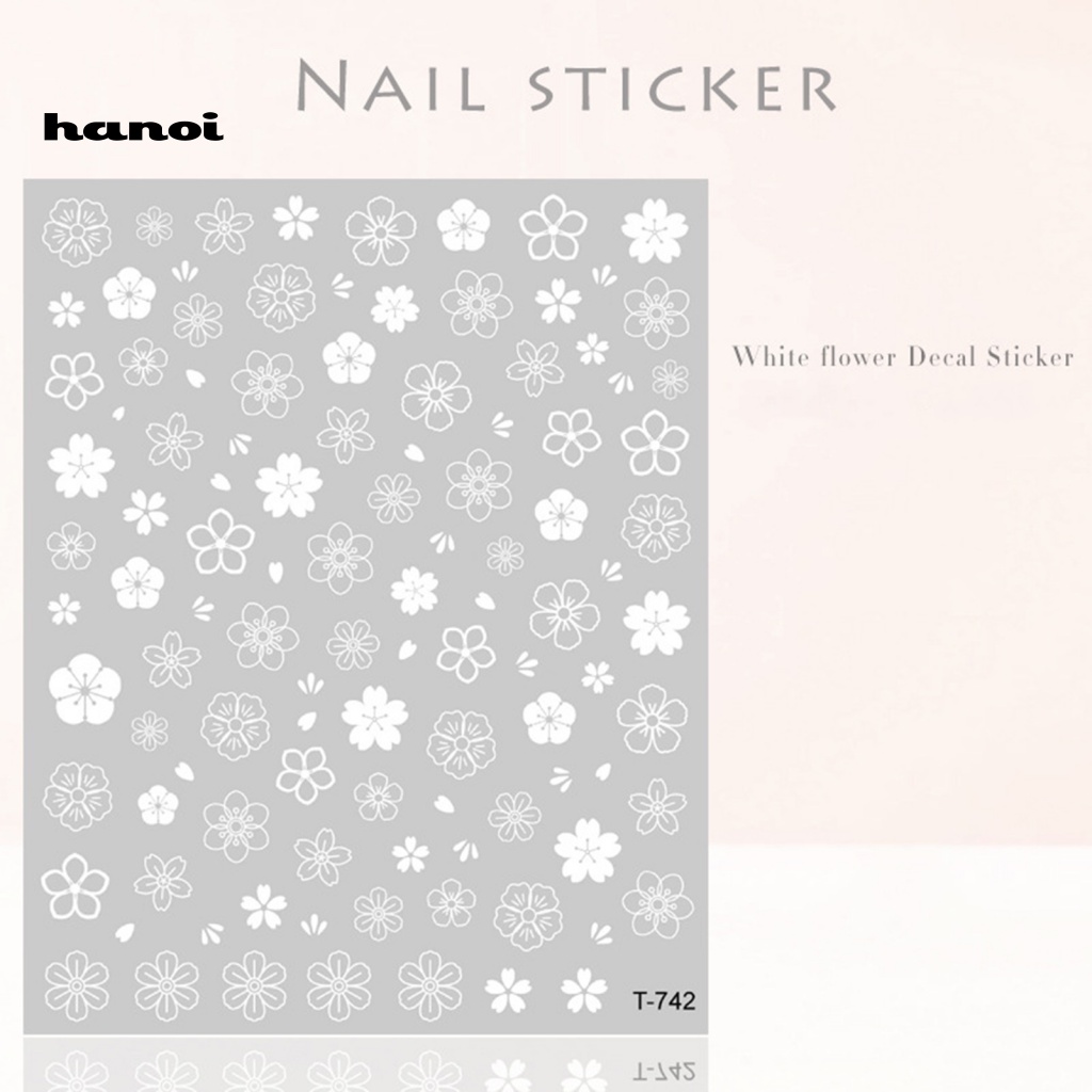 Stiker Kuku Motif Bunga Untuk Dekorasi Nail Art