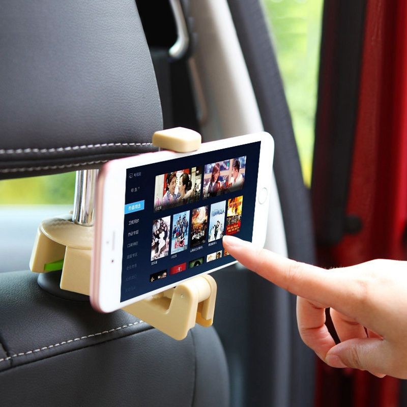 2 In 1 Car Phone Holder Headrest Hook Seat Back Smartphone Stand