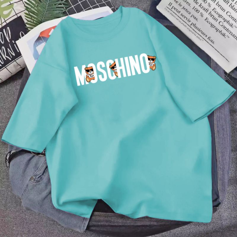 ATASAN OVERSIZE WANITA MOSCHINO BEAR HIJAU MINT | ATASAN OVERSIZE WANITA MURAH | BAJU WANITA LUCU | 